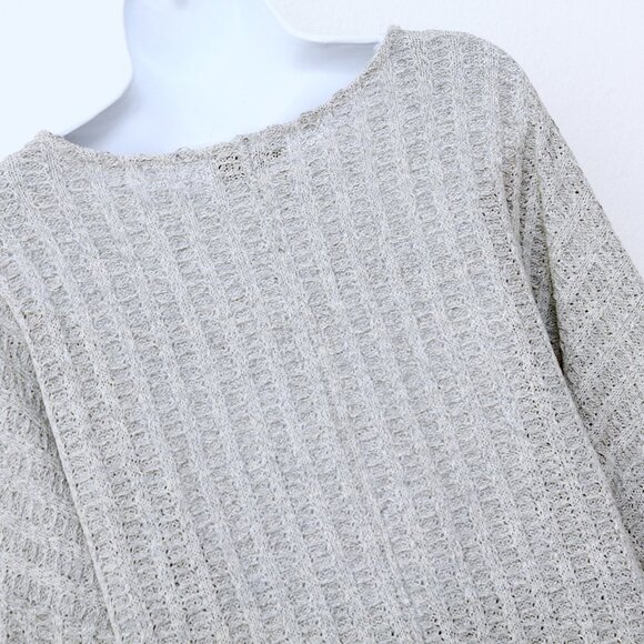 Gilli Oversized Scoop Neck Knit Sweater Gray Women Size L - Picture 3 of 8